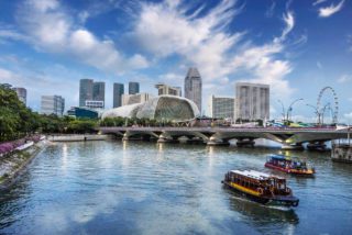 boats on the river in singapore