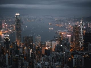 Sky View of Asian City