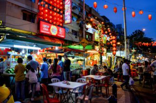 tourists and expats dining out in malaysia