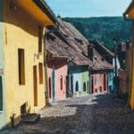 Colorful neighborhood in Mexico