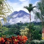 A volcano in Costa Rica, where U.S. citizens can travel without an expat visa