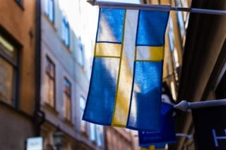 The Swedish flag, one of the cheaper things on the cost of living in Sweden