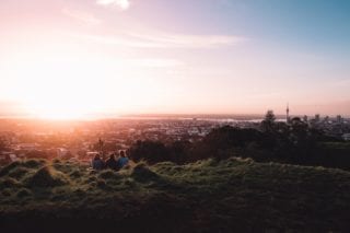 Mt Eden in Auckland at dusk