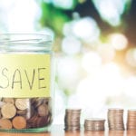 Save jar with pennies