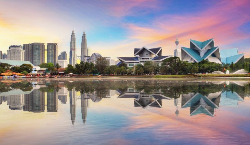 Kuala Lumpur, Malaysia skyline at Titiwangsa Park