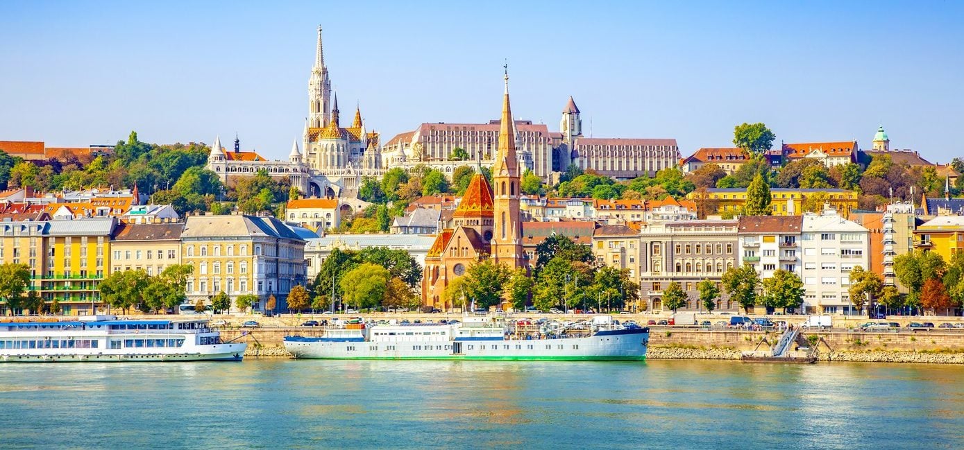 Budapest's Danube river in Hungary, a country that offers digital nomad visas. 