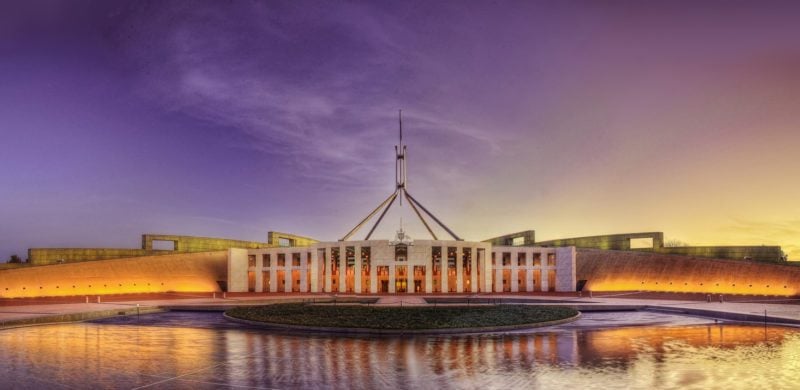 Parliament House in Canberra, one of the best places to live in Australia
