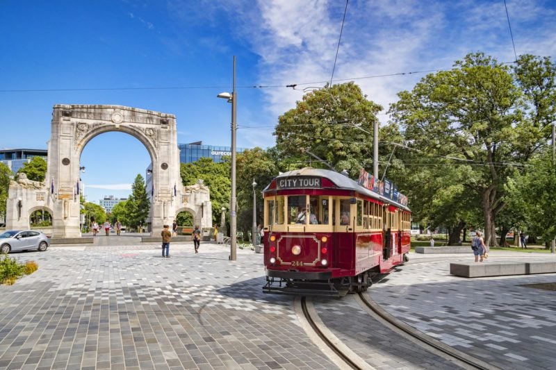 A tram in Christchurch - a great option for expats moving to New Zealand