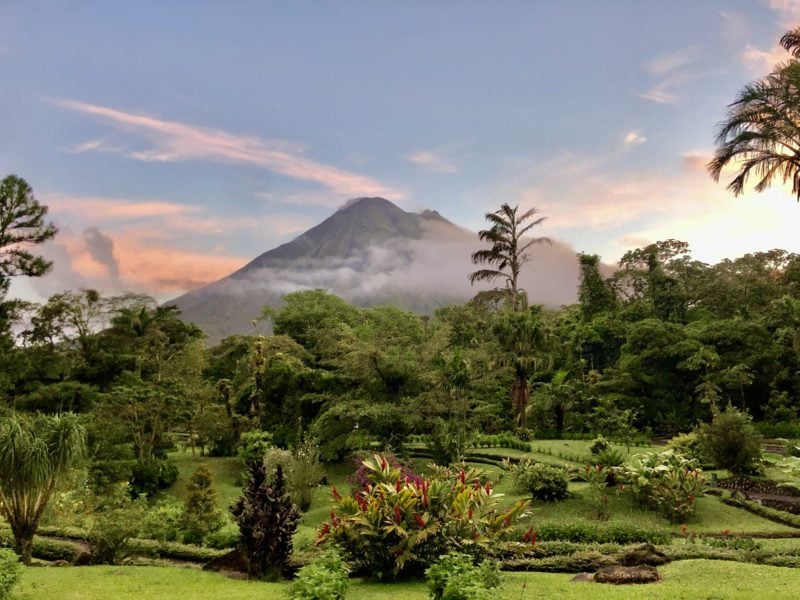 View of the Arenal volcano in Costa Rica