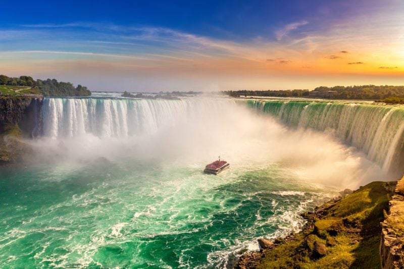 View of Niagra Falls in Canada