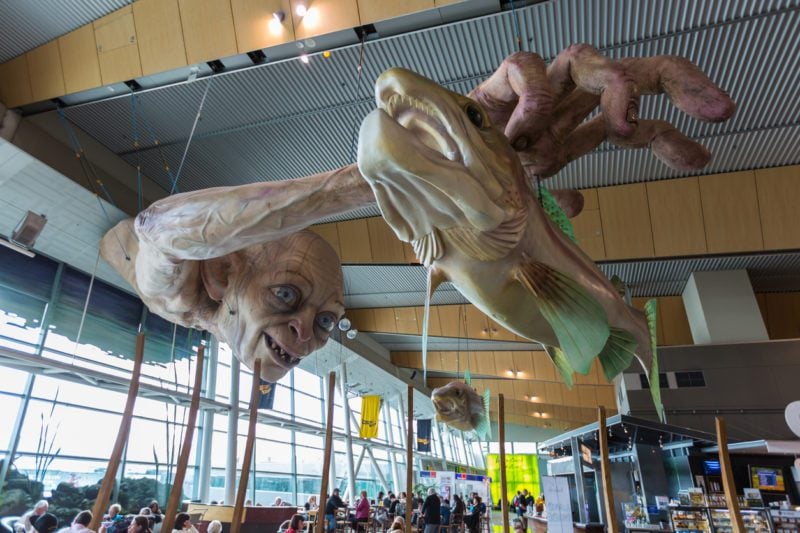 A sculpture of Gollum in popular city, Wellington,New Zealand