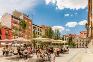 patio seating in madrid, spain