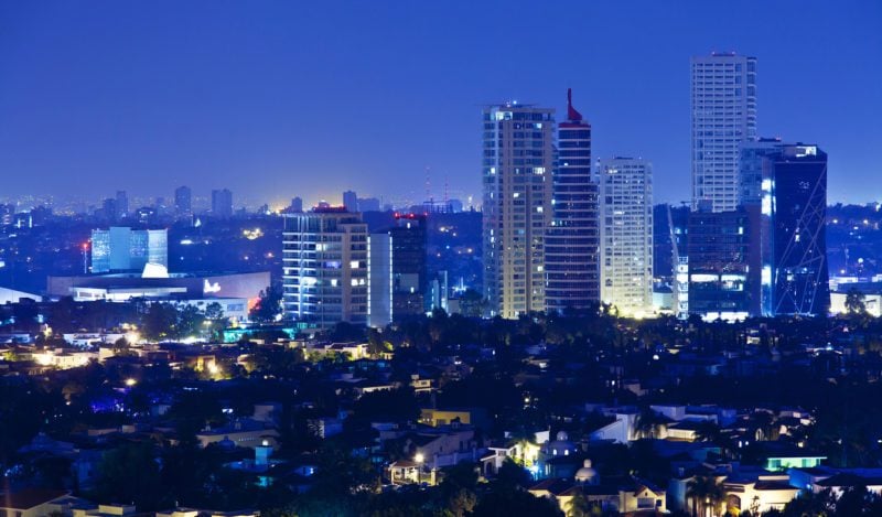 Several buildings in Guadalajara, Jalisco, Mexico