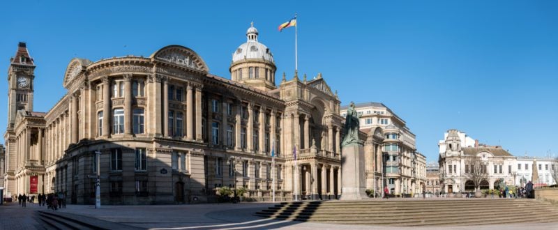 View of the Council House in Victoria Square, Birmingham, UK - a city rated one of the best places to live in the united kingdom