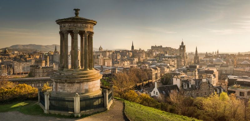 Edinburgh's skyline from Carlton Hill. Edinburgh was rated tops in the Best Places to Live in the United Kingdom
