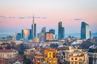 Milan, Italy Financial District Skyline