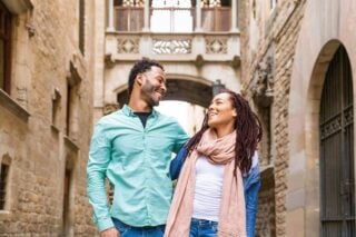 Happy couple in Spain