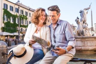 retired couple in Rome Italy