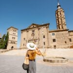 woman who found a job in spain enjoying Zaragoza city