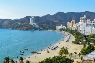 The Santa Marta coastline, a popular location for expats moving to Colombia