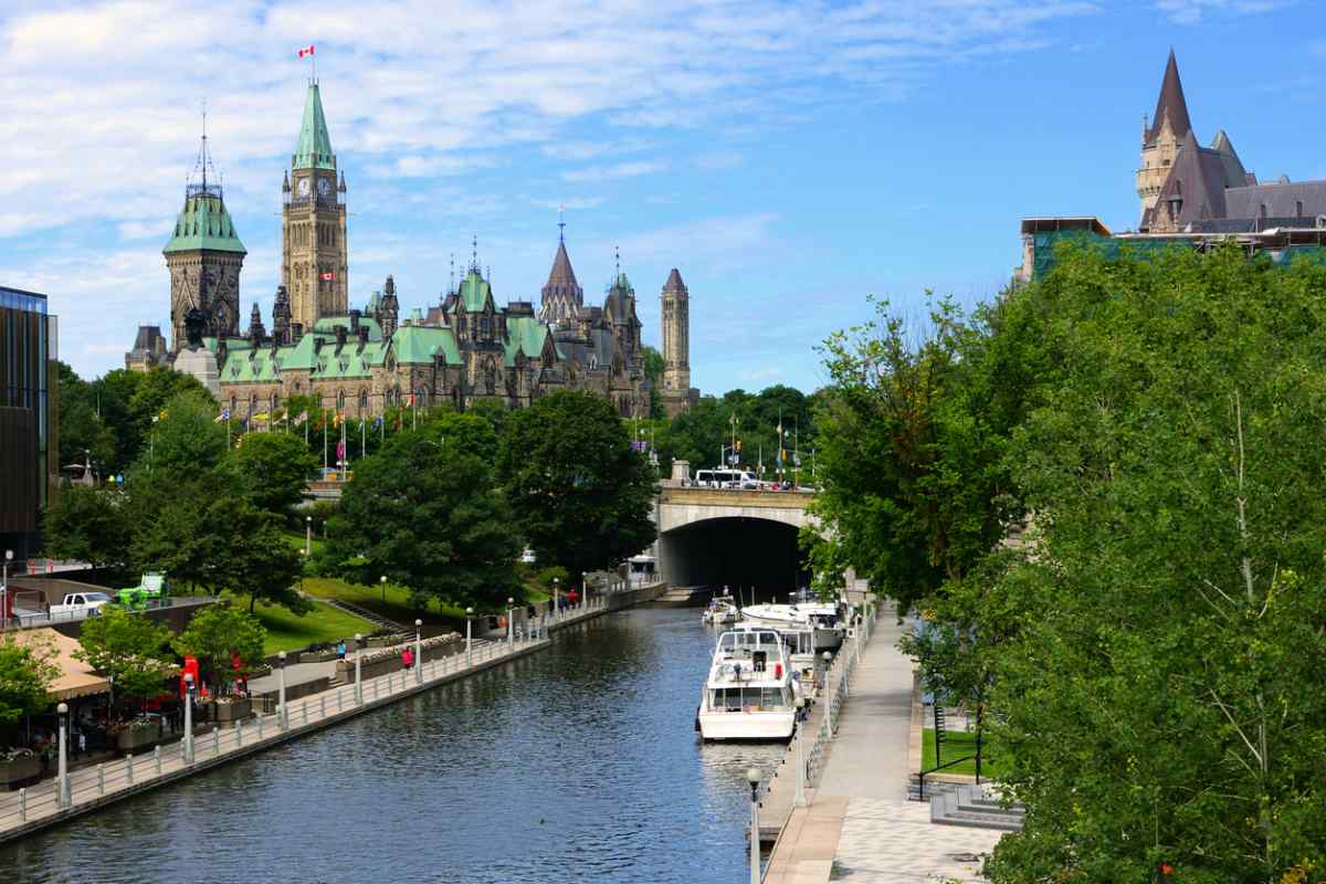 Rideau Canal near Parliament Hill, Ottawa, Ontario, Canada