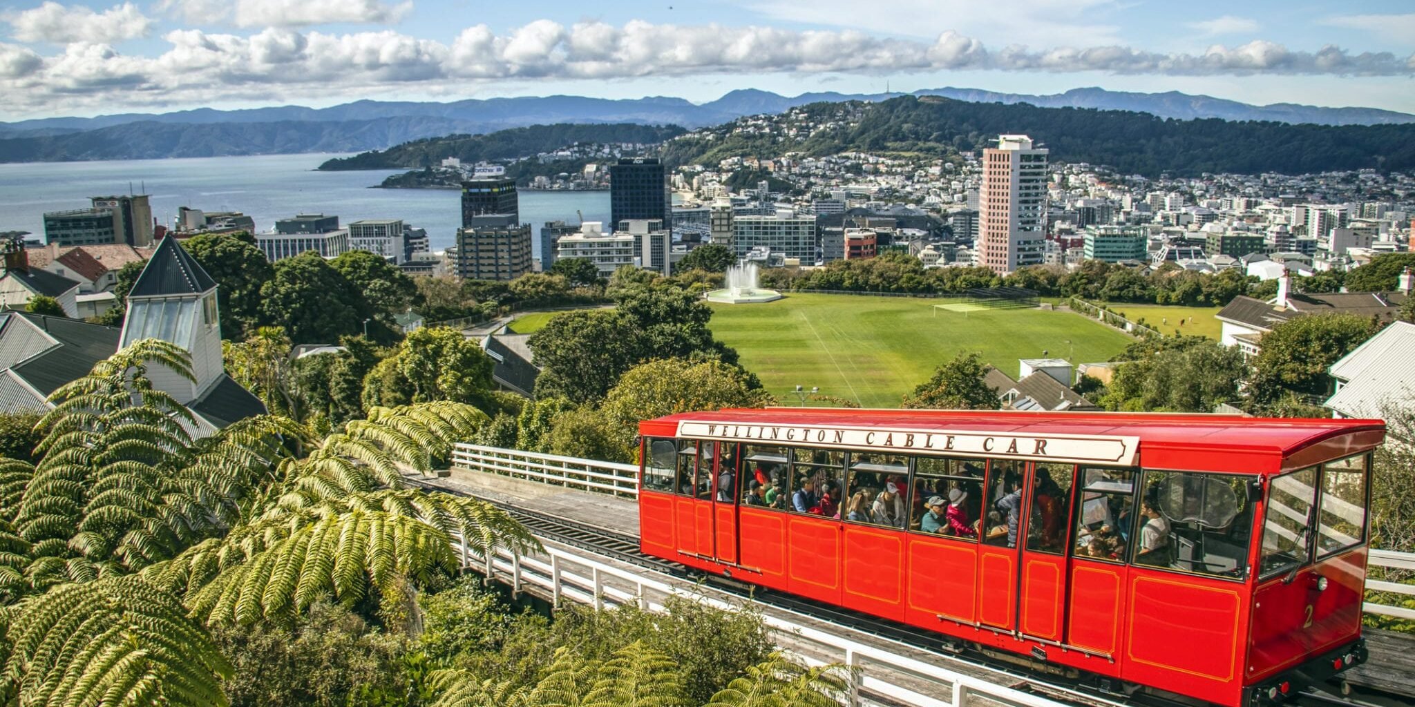 City views from Wellington cable car Wellington in New Zealand, one of the safest places to live in the world